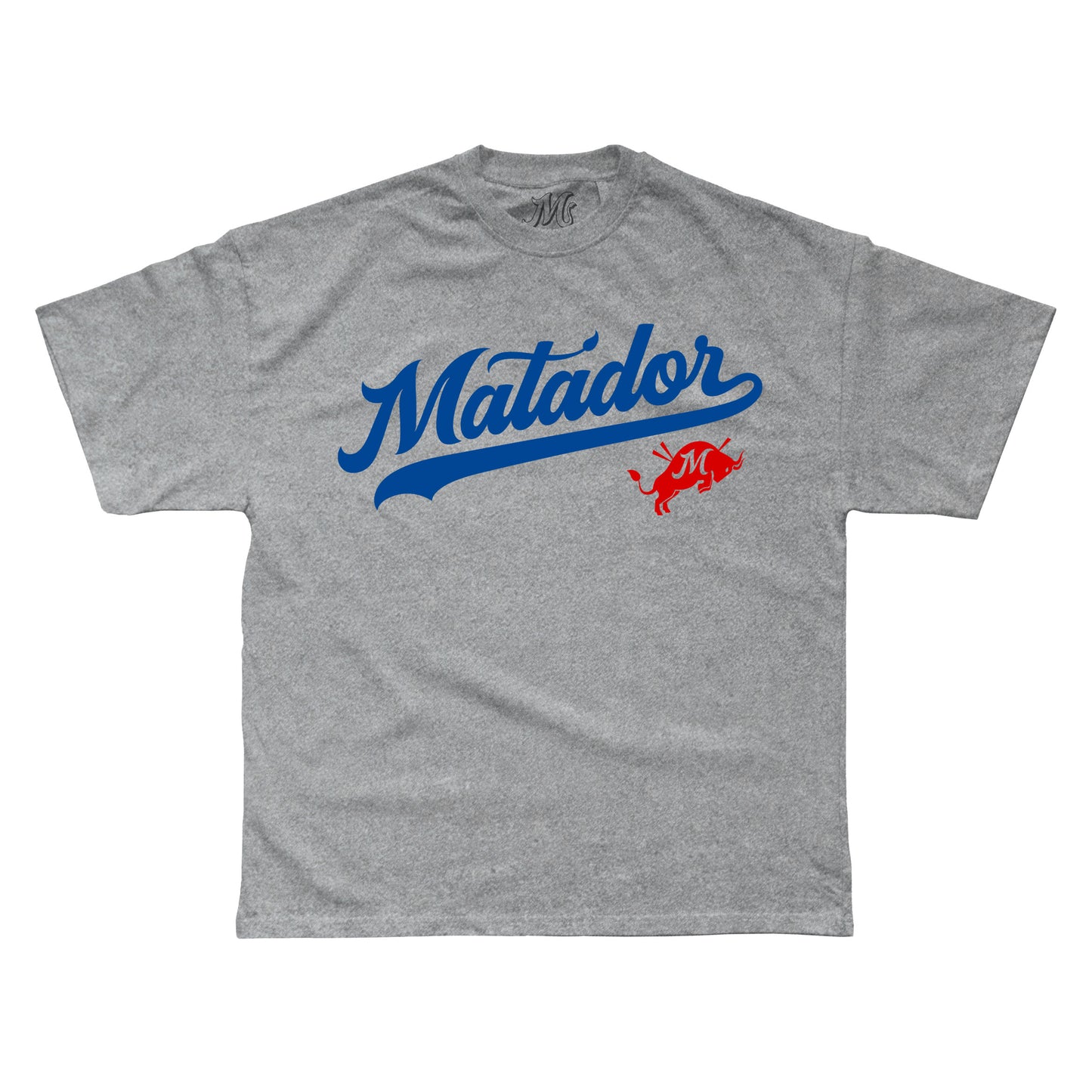Matador Baseball Script T-Shirt Heather Grey